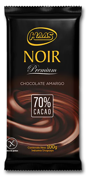 tableta de chocolate semi amargo Noir